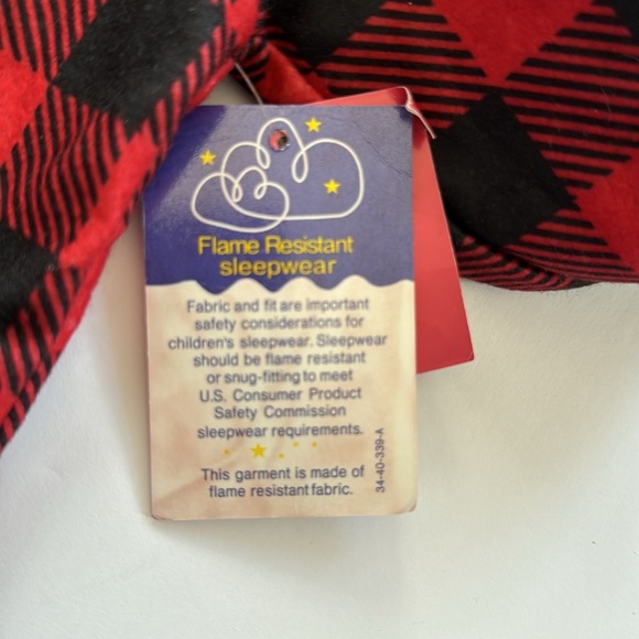 PJ’S & Presents red trimmed pajama top shirt Size 3T flannel Christmas Santa - Picture 7 of 10